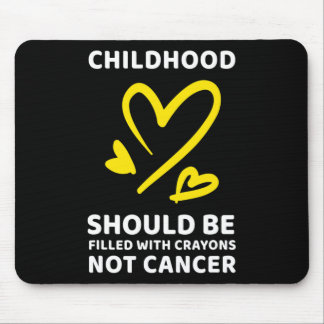 Tapis De Souris Crayons de sensibilisation au cancer chez l'enfant