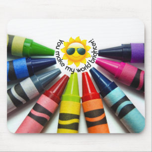 Tapis De Souris Crayons et soleil
