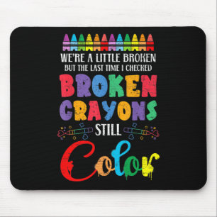 Tapis De Souris Crayons Toujours Couleur Soutien à la sensibilisat