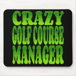 Tapis De Souris Crazy Golf Manager en Vert