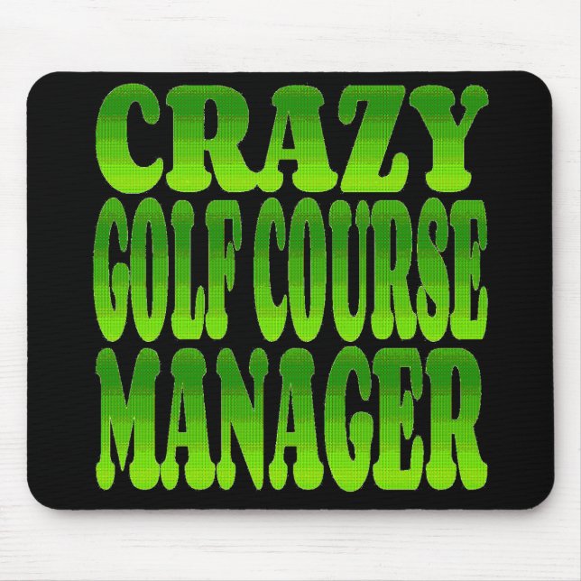 Tapis De Souris Crazy Golf Manager en Vert (Devant)