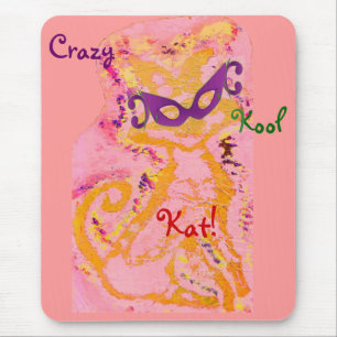 Tapis De Souris "Crazy, Kool Kat II" Mousepad - Personnalisable