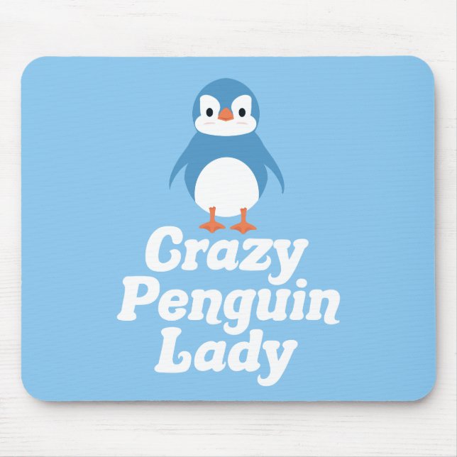 Tapis De Souris Crazy Penguin Lady (Devant)