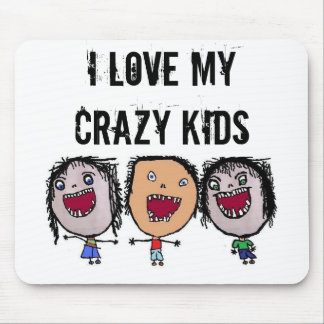 Tapis De Souris Crazy Visage Cartographie Enfants