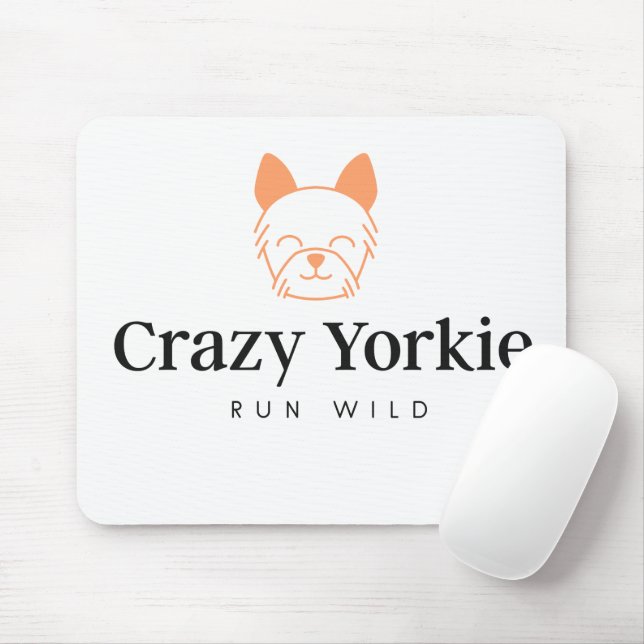 Tapis De Souris Crazy Yorkie Personnalisé Ordinateur Souris Panier (Avec souris)