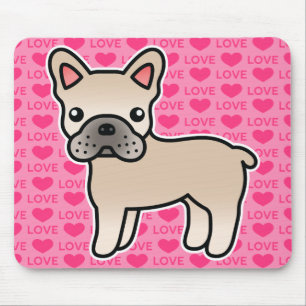 Tapis De Souris Cream Cartoon French Bulldog