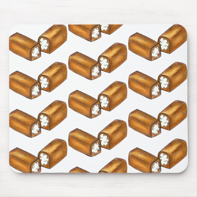 Tapis De Souris Cream Rempli Snack Gâteau Junk Food Foin (Devant)