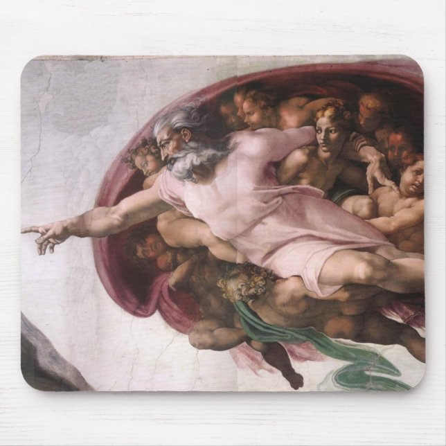 Tapis De Souris Création d'Adam en détail (Devant)