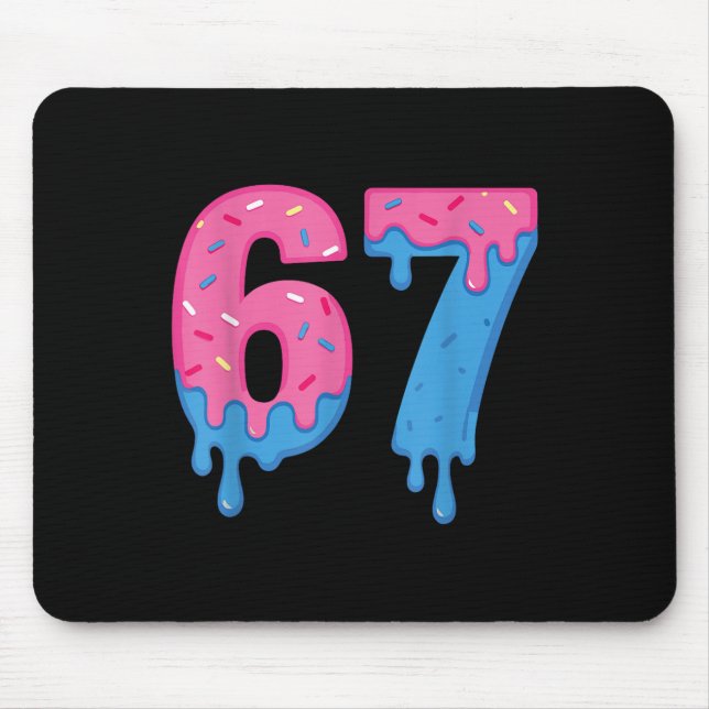 Tapis De Souris Création de sprinkles six sept amusant mème Donut  (Devant)