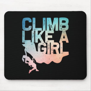 Tapis De Souris Création drôle d'escalade de rochers pour filles f