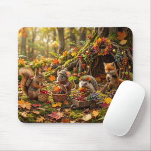 Tapis De Souris Créatures de la forêt Fantaisie de récolte automna