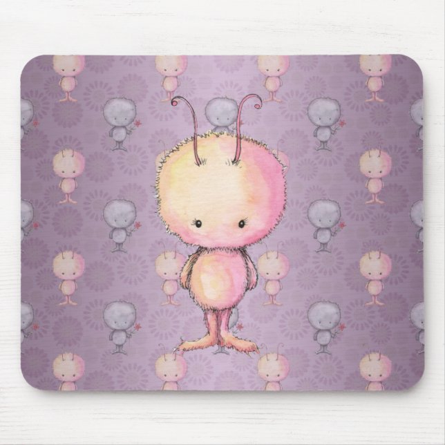 Tapis De Souris Créatures Douces et Flous (Devant)