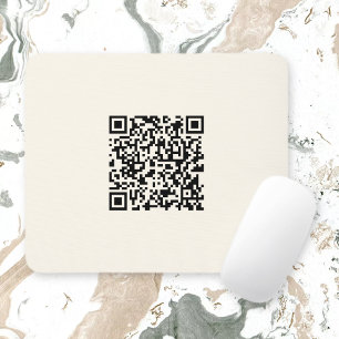 Tapis De Souris Créer instantanément un code QR   Modifiable blanc