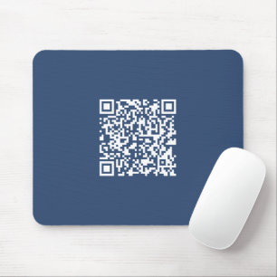 Tapis De Souris Créer un code QR analysable   Bleu de marine