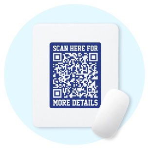 Tapis De Souris Créer un code QR analysable   Bleu marine (modifia