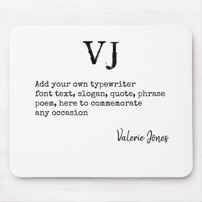 Tapis De Souris Créer une propre police de caractères Monogramme p (Devant)