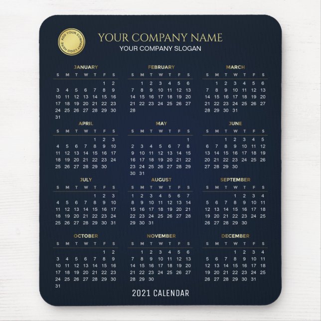 Tapis De Souris Créez votre propre calendrier 2021 | Mousepad (Devant)