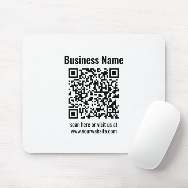 Tapis De Souris Créez votre propre code QR | Transparent (Avec souris)