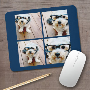 Tapis De Souris Créez votre propre collage Instagram Navy 4 Photos