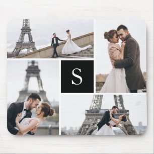 Tapis De Souris Créez votre propre collage monographique de 4 phot
