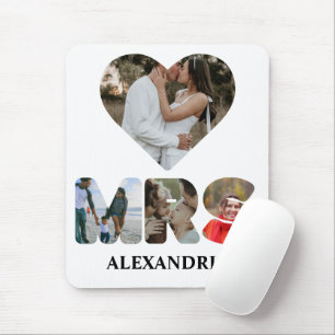 Tapis De Souris Créez votre propre couple Mr et Mrs photo Matching