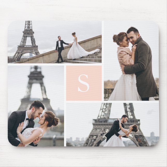 Tapis De Souris Créez votre propre galerie de photos monogrammes 4 (Devant)