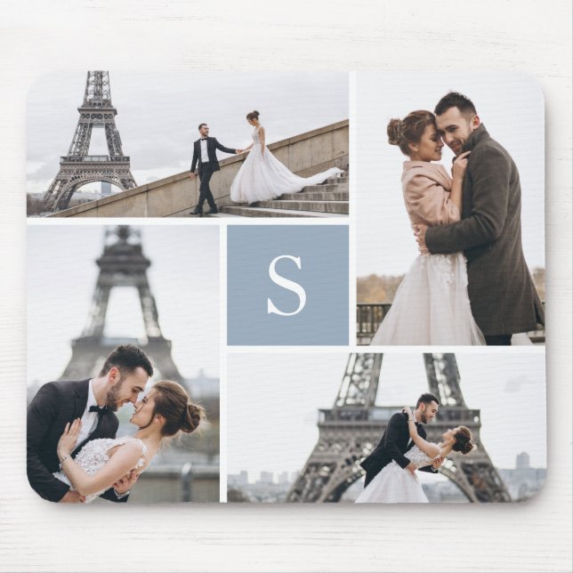 Tapis De Souris Créez votre propre galerie de photos monogrammes 4 (Devant)