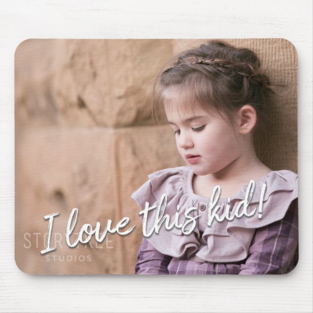 Tapis De Souris Créez votre propre J'aime ce gosse ! Photo Mousepa (Devant)