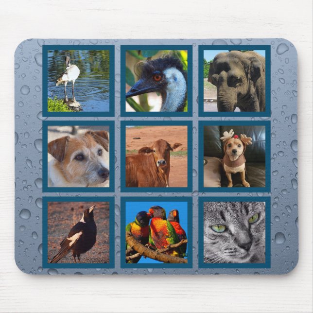 Tapis De Souris Créez votre propre mousepad animal - bleu (Devant)