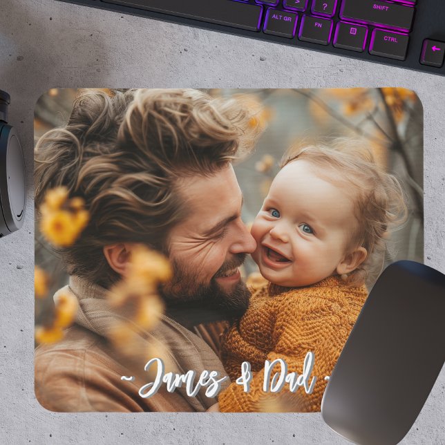 Tapis De Souris Créez votre propre photo de père et fils (Créateur téléchargé)