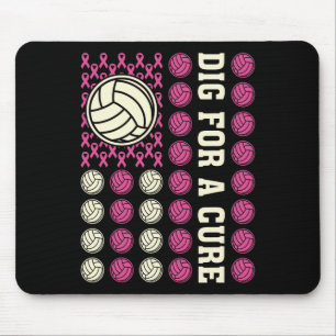 Tapis De Souris Creg Pour Le Ruban Cure Volleyball Rose Cancer Du