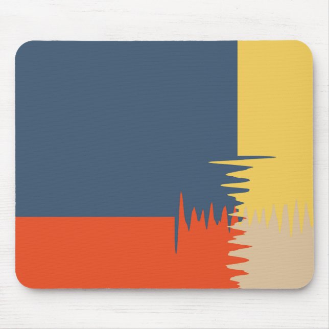 Tapis De Souris Crème bleu rouge jaune (Devant)