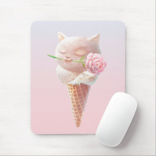 Tapis De Souris Crème de glace Kitty - Rosy & Dreamy