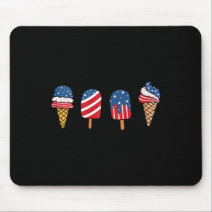 Tapis De Souris Crème de glace pour enfants 4 juillet Cool Dessert