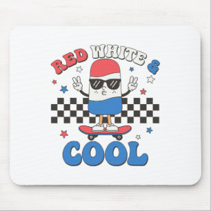 Tapis De Souris Crème De Glace Rouge Blanc Et Cool 4 juillet Popsi