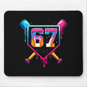 Tapis De Souris Crème Glacée Baseball Dégoulinante Numéro 67 Six S