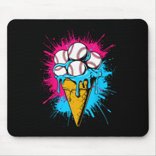 Tapis De Souris Crème Glacée Bysebyll Goutte Aquarelle Hommes Jeun