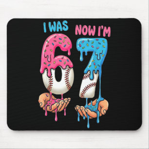 Tapis De Souris Crème glacée de baseball j'avais 6 ans maintenant 
