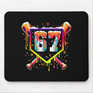 Tapis De Souris Crème glacée de baseball qui coule Numéro 67 Six S