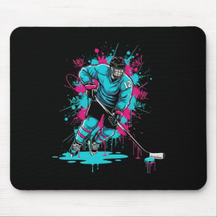 Tapis De Souris Crème Glacée Hockey Sur Glace Dégoulinante Numéro 