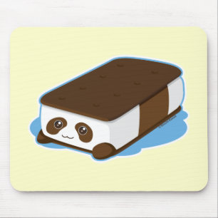 Tapis De Souris Crème glacée mignonne de barre de panda