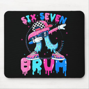Tapis De Souris Crème glacée numéro six sept bruh 67 mème jour 3.1