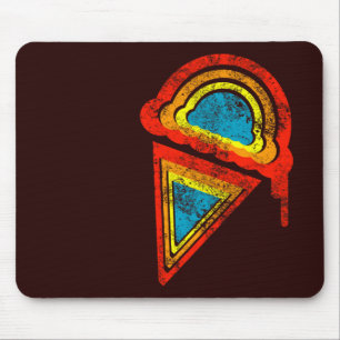 Tapis De Souris crème glacée rétro rainbowz