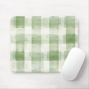Tapis De Souris Crème Verte Occidentale Rayures à Carreaux Campagn