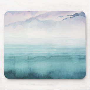 Tapis De Souris Crépuscule sur la baie - aquarelle