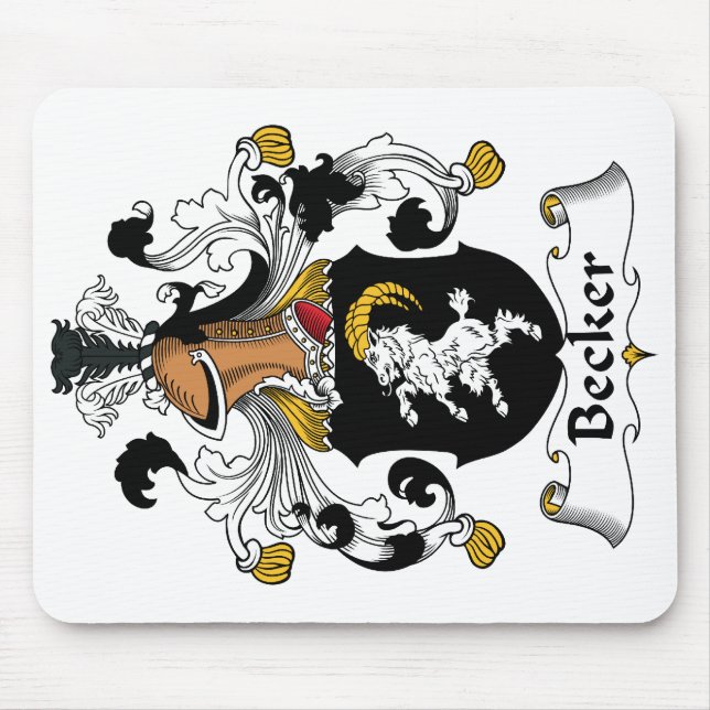 Tapis De Souris Crête de famille de Becker (Devant)