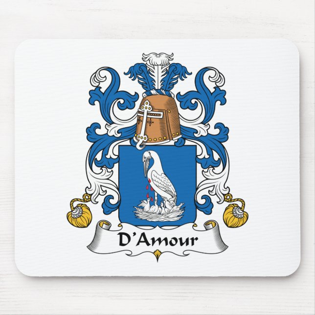 Tapis De Souris Crête de famille de D'Amour (Devant)
