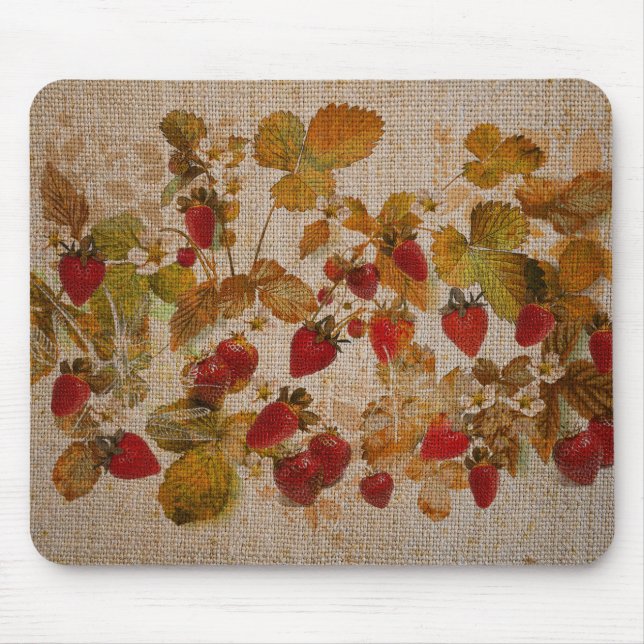 Tapis De Souris Cretonne de fraises (Devant)