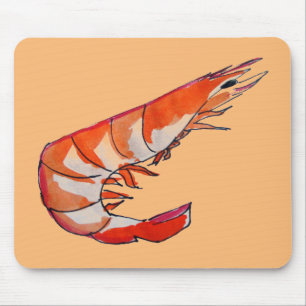 Tapis De Souris crevettes crevettes fruits de mer art kitsch