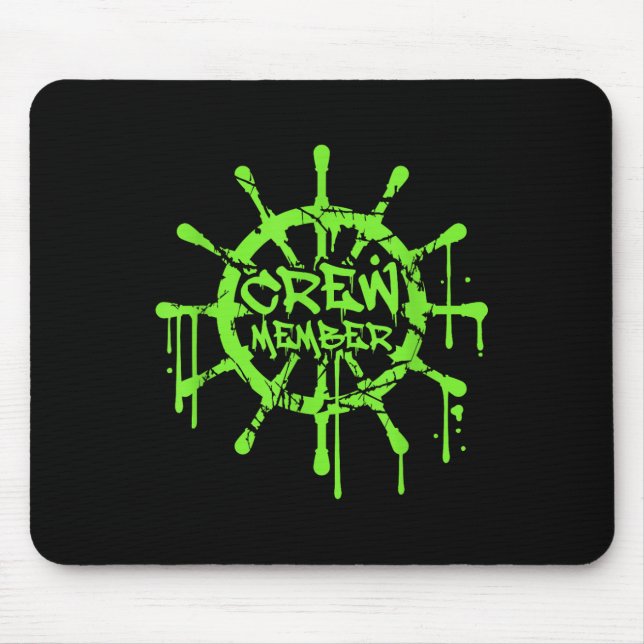 Tapis De Souris Crew Member Ship Steering Wheel Graffiti Spray Fun (Devant)